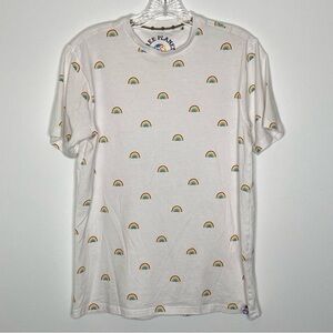 Free Planet Rainbow Print Crew Neck T-Shirt